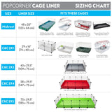 2ct Paw Inspired Guinea Pig Cage Liners | Washable Fleece Bedding or Small Animal Bed Mat for Guinea Pigs, Ferrets, Rabbits, Hamsters | Absorbent Pee Pad with Waterproof Bottom (C&C 2X1, Pink)
