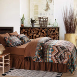 SexyTown Boho Comforter Set Queen Bed in A Bag 8 Piece Deep Pocket with Bed Skirt,Bohemian Tribal Southwestern Bedding Down Comforter(1 Comforter,4 Pillow Cases,Flat Sheet,Fitted Sheet,1 Bed Skirt)
