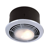 Nutone Exhaust Fan, Heater, Light, and Nightlight Combo, Bathroom Ceiling Heater, 1500-Watts, 70 CFM 9093WH