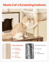VEVOR Large Cat Tree with Litter Box Enclosure, 55.12 inches Tall, 2-in-1 Cat Tower, Multi-Level Cat Condo Furniture with Perches, Sisal Scratching Posts, Hammock, Big Kittens House for Indoor Cats
