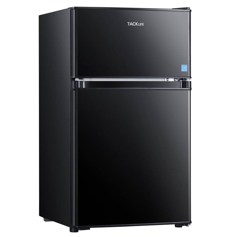 Tacklife Mini Fridge with Freezer 3.1 Cu.ft, Compact Refrigerator 2 Door Low Noise, Energy Saving, LED INSIDE, Upright Fridge fo