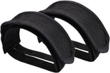 Bike Pedals with Straps, 2Pcs Pedal Straps Cycling Kids Bike Foot Pedal Straps Toe Clips Straps Tape for Fixed Gear Bike Black