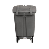 Toter 96 gal. Graystone Document Trash Can with Wheels and Hasp Lock (2 Standard Caster, 2 Stationary Wheels)