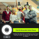 NexiGo N960E 1080P 60FPS Webcam with Light, Software Included, Fast AutoFocus, Built-in Privacy Cover, USB Web Camera, Dual Stereo Microphone, for Zoom Meeting Skype Teams Twitch