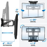 Motorized Fireplace TV Wall Mount | Fits 40-70 inch TV Screen | Mount It! MI-386