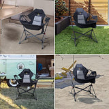 Nice C Hammock Camping Chair, Camping Chair Rocker, Swinging Chair, High Back with Stand, Cup Holder, Side Pocket, Heavy Duty (1-Pack)
