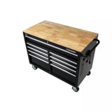 Husky 46 in. W x 24 in. D 9-Drawer Gloss Black Deep Tool Chest Mobile Workbench