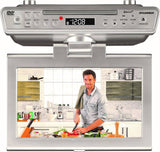 Sylvania SKCR2706BT-SILVER 10-inch Under-Counter Kitchen TV with CD/DVD Player and Bluetooth