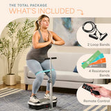 Lifepro TrimLite Vibration Plate Exercise Machine with Handlebars ?C Whole Body Vibration Machine, Ideal Lymphatic Drainage Massager ?C 99 Speed Levels, Bluetooth Speaker, Resistance Bands & Remote