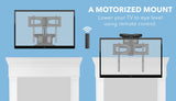 Motorized Fireplace TV Wall Mount | Fits 40-70 inch TV Screen | Mount It! MI-386