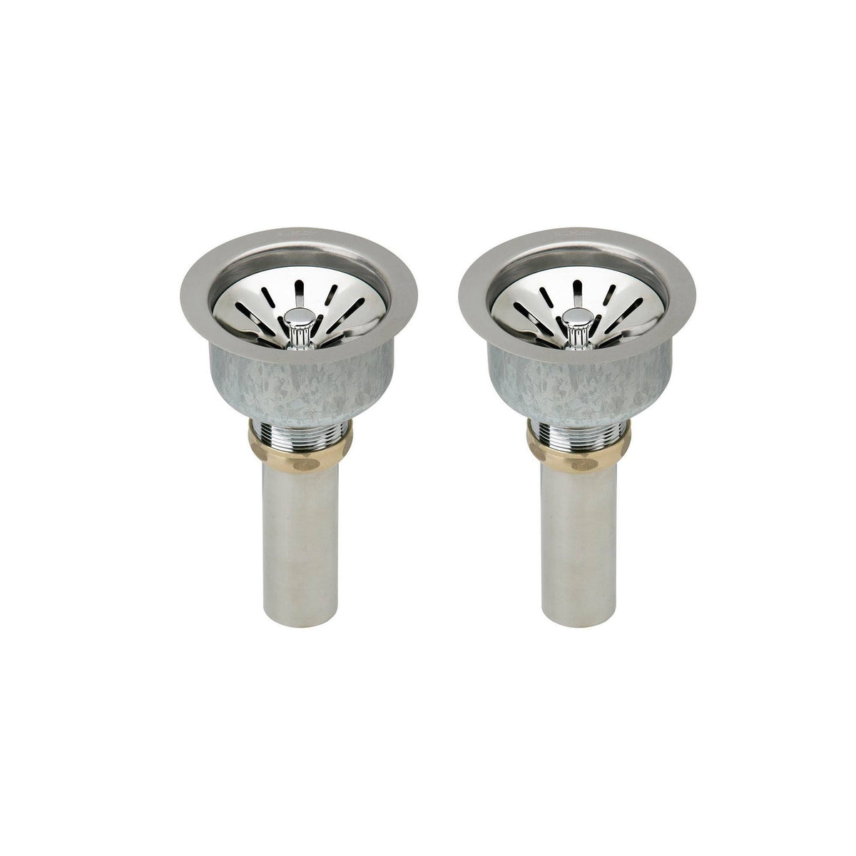 Elkay LK99 Deluxe 3.5×22 Drain Type 304 Stainless Steel Rubber STRAINER Basket (2 Pack)