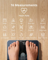 eufy Smart Scale P2 Pro, Digital Bathroom Scale with Wi-Fi Bluetooth, 16 Measurements Including Weight, Heart Rate, Body Fat, BMI, Muscle & Bone Mass, 3D Virtual Body Mode, 50 g/0.1 lb High Accuracy Pack of 2