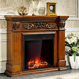 Tangkula 22.5 Inch Electric Fireplace Insert, Freestanding & Recessed Electric Fireplace Heater with Remote Control, Adjustable Heater, 7 Log Hearth Flame Settings for Home Room Indoor (22.5)