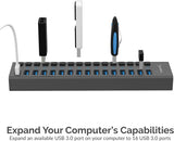 Sabrent 16-Port USB 3.0 Data HUB and Charger with Individual switches [90 Watts] (HB-PU16)