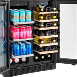 Insignia? – Dual Zone Wine and Beverage Cooler with Glass Doors – Stainless Steel