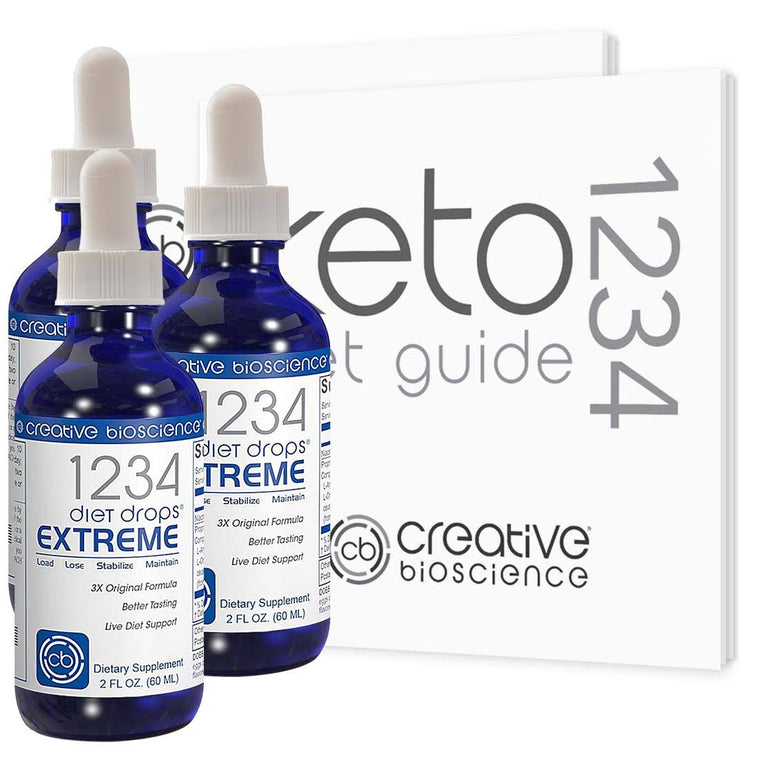 1234 Diet Drops Extreme 3 Bottles by Creative Bioscience