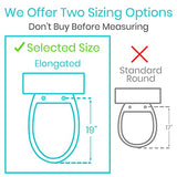 Vive Toilet Seat Risers for Seniors (Raised with Handles) Grab Bar Seat for Seniors – Options for Elongated & Standard Bowls – Elderly Handicap Medical Hip Replacement Surgery Lift, Easy Clean, White