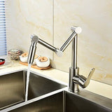 KunMai Stainless Steel Pot Filler Faucet Deck Mounted Kitchen Sink Faucet in BR