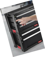 Keter 5 Drawer Modular Tool Storage, Plastic Resin Chest, Black