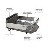 KitchenAid Compact Stainless Steel Dish Rack, 16.06-Inch, Black
