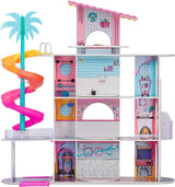 LOL Surprise OMG House of Surprises ?C New Real Wood Dollhouse with 85+ Surprises, 4 Floors, 10 Rooms, Elevator, Spiral Slide, Pool, Movie Theater Drive Thru, Rooftop- Toy Gift for Girls Ages 4 5 6 7+