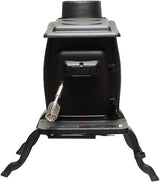 US Stove US1269E 900 Sq. Ft. Log Wood Cast Iron Stove, Black