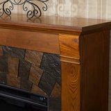Jamestown 45.5 in. W Electric Fireplace in Salem Antique Oak