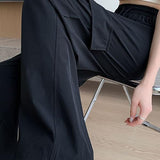 Womens High Waisted Cargo Pants Quick Dry Drawstring Stretch Wide Leg Sweatpants Baggy Casual Streetwear Y2k Trousers