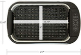 Power XL Smokeless Electric Indoor Removable Grill and Griddle Plates, Nonstick Cooking Surfaces, Glass Lid, 1500 Watt, 21X 15.4X 8.1, black