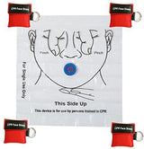 100pcs CPR Face Shield Mask Keychain Keyring Emergency Kit CPR Face Shields for First Aid or CPR Training (Red-100)