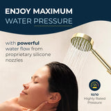 HammerHead Showers? Solid Metal LOW FLOW Handheld Shower Head with Hose and Brass Holder – OIL RUBBED BRONZE ?C Water Saving 1.75 GPM Detachable Shower Head – Adjustable Shower Wand Bracket & 6ft Hose